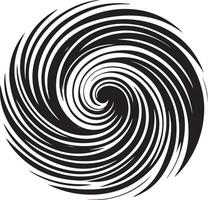 abstrait spirales , vortex tourbillon mouvement éléments, tournant spirales Facile minimal noir Couleur silhouette vecteur