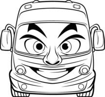 marrant autobus dessin animé personnage illustration graphique conception illustration graphique conception vecteur