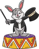 cirque magicien lapin dessin animé coloré clipart vecteur