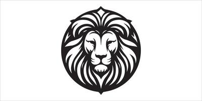 Lion tête mascotte affaires logo vecteur