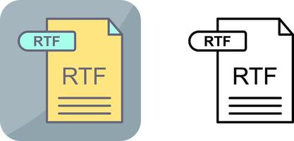 rtf icône conception vecteur