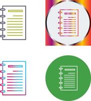 conception d'icône de bloc-notes vecteur