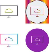 unique nuage système icône conception vecteur