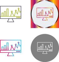 en ligne Statistiques icône conception vecteur