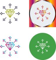 conception d'icône de diamant vecteur