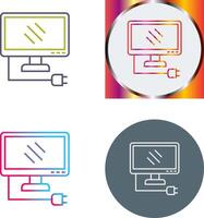 conception d'icône de moniteur vecteur