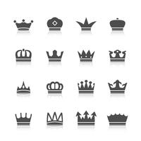 Couronne Icons Set vecteur