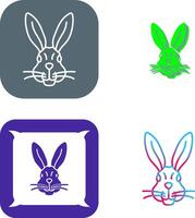 conception d'icône de lapin vecteur