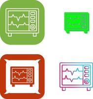 cœur taux moniteur icône conception vecteur