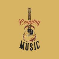 musique country typographie slogan vintage pour la conception de t-shirt vecteur