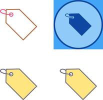 unique étiquette icône conception vecteur