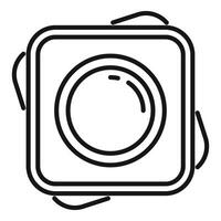minimaliste ligne art social médias caméra icône vecteur