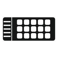 noir et blanc clavier icône illustration vecteur