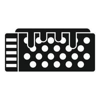 noir et blanc clavier icône vecteur