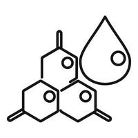 nid d'abeille modèle avec laissez tomber icône ligne art vecteur