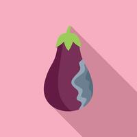 plat conception aubergine illustration sur rose Contexte vecteur