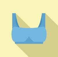 illustration de une bleu des sports soutien-gorge sur beige Contexte vecteur