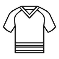 contour de une décontractée col en v T-shirt vecteur