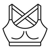 ligne art illustration de une des sports soutien-gorge vecteur