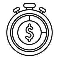 illustration de chronomètre avec dollar signe vecteur