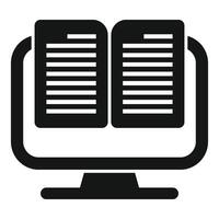 numérique document Comparaison sur ordinateur écran icône vecteur