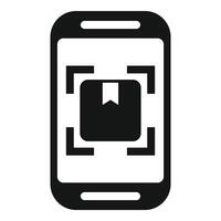 téléphone intelligent icône avec concentrer carré vecteur