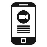noir et blanc graphique de une téléphone intelligent affichage une icône et texte lignes vecteur