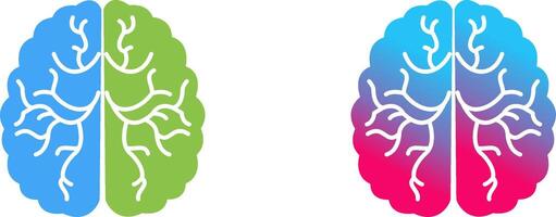 conception d'icône de cerveau vecteur