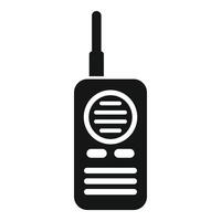 Icône de talkie-walkie sur fond blanc vecteur