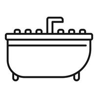 ligne art illustration de une classique baignoire vecteur