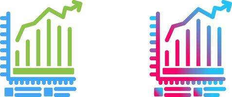 conception d'icône graphique à barres vecteur