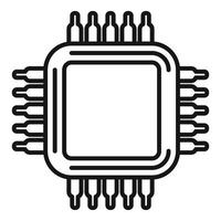 illustration de ordinateur microprocesseur icône vecteur