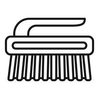 ligne art illustration de une nettoyage brosse vecteur