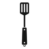 noir silhouette de une cuisine spatule icône vecteur