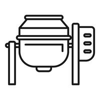 illustration de ciment mixer machine icône vecteur
