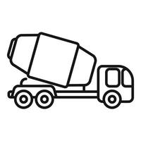 béton mixer un camion ligne art illustration vecteur