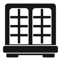 noir et blanc icône de une classique fenêtre vecteur