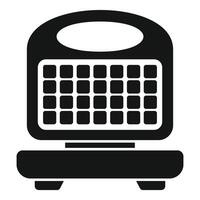 noir silhouette de une classique rétro radio avec orateur et boutons sur une blanc Contexte vecteur