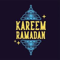 slogan vintage typographie kareem ramadan conception de t-shirt sapin vecteur