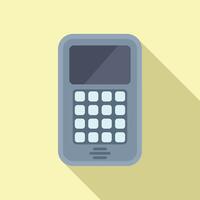 moderne calculatrice icône sur Jaune Contexte vecteur