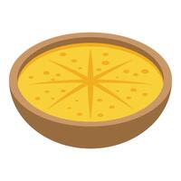 vibrant illustration de une piquant citron Tarte avec une étoile conception, parfait pour dessert les menus vecteur