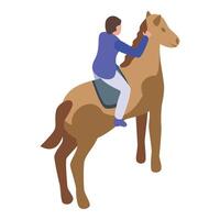 homme équitation une cheval illustration vecteur