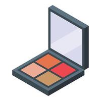 isométrique cosmétique le fard à paupières palette icône vecteur