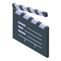 détaillé isométrique illustration de une film bardeau, parfait pour conception éléments en relation à cinéma vecteur