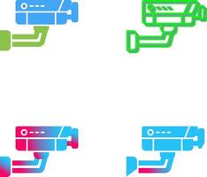 conception d'icône de vidéosurveillance vecteur