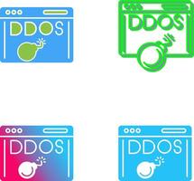 ddos attaque icône conception vecteur