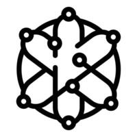 abstrait noir géométrique réseau symbole vecteur