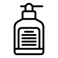 ligne art illustration de liquide savon distributeur vecteur