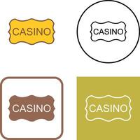 casino signe icône conception vecteur