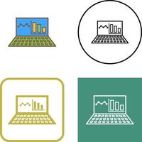 unique en ligne Statistiques icône conception vecteur